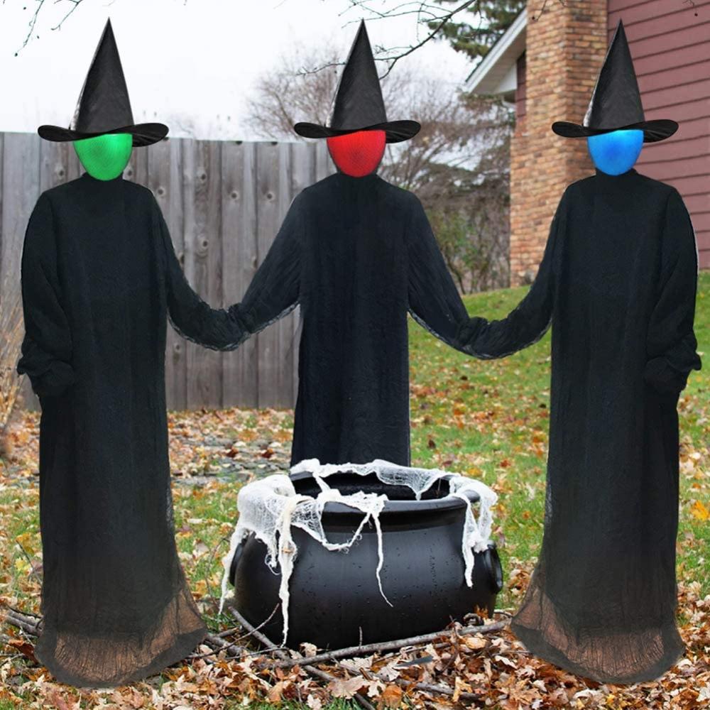 Witches Light-Up Holding Hands for Halloween Decoration