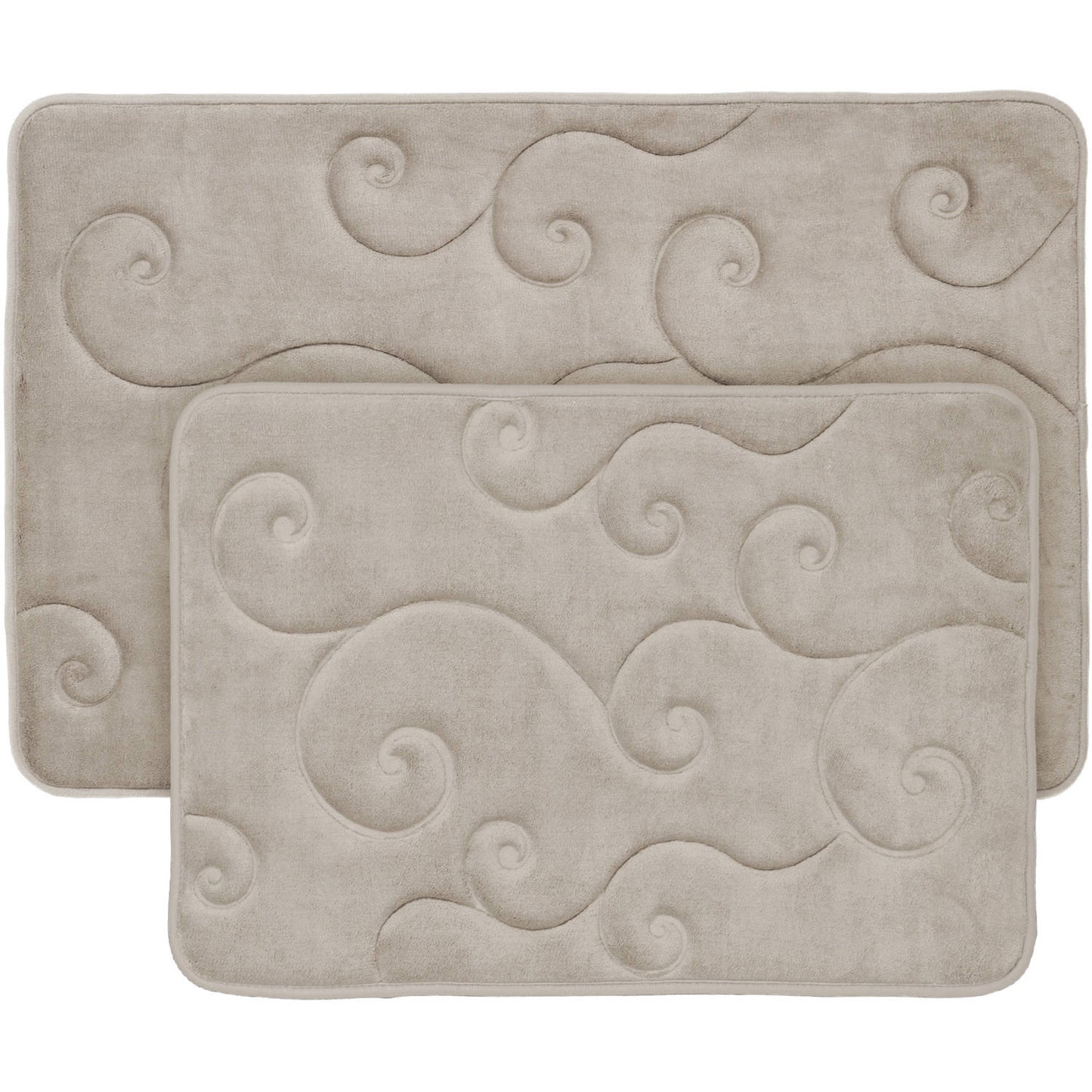 2-Pieces Memory Foam Bath Mat Set