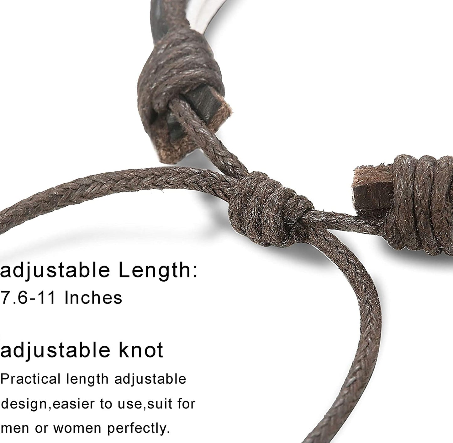 32 Pcs Braided Leather Wooden Beads Tribal Wristbands Cuff Punk Multilayered Bracelet