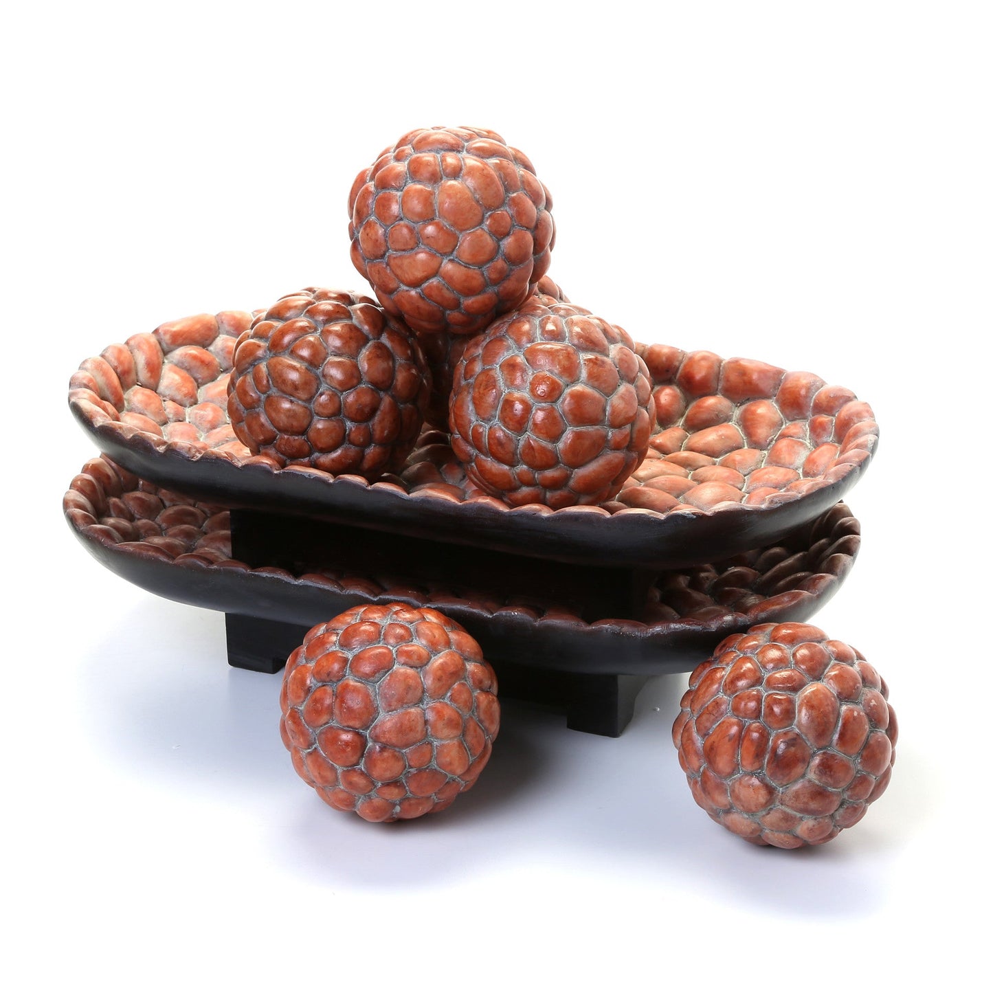 4 in. Bowl with 3 Piece Spheres for Home Decoration