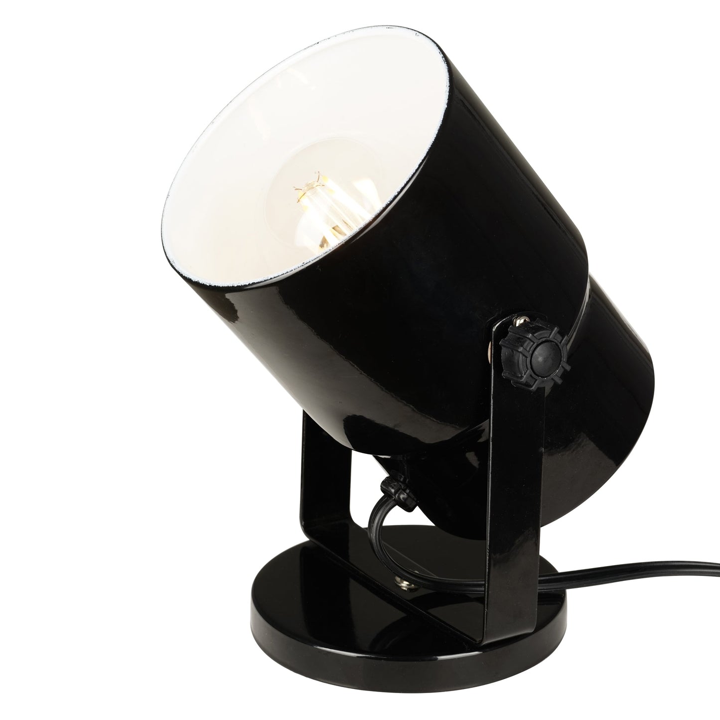 Black Metal Transitional Spotlight Accent Lamp 7.5"H