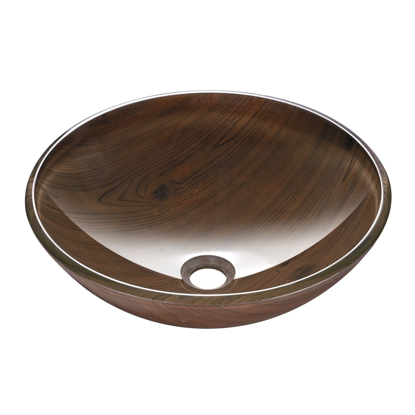 Bathroom Tempered Glass Round Vessel Sink