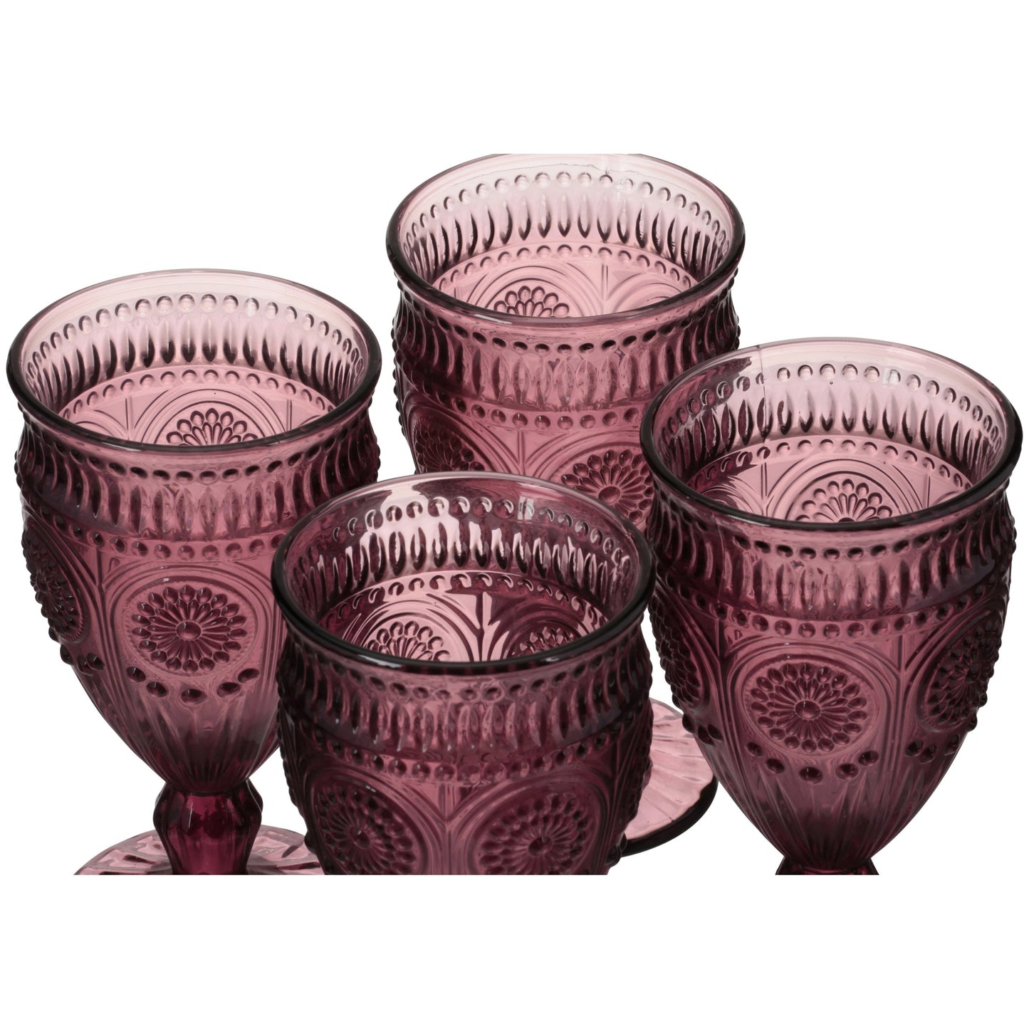Set of 4 -12-Ounce Footed Glass Goblets