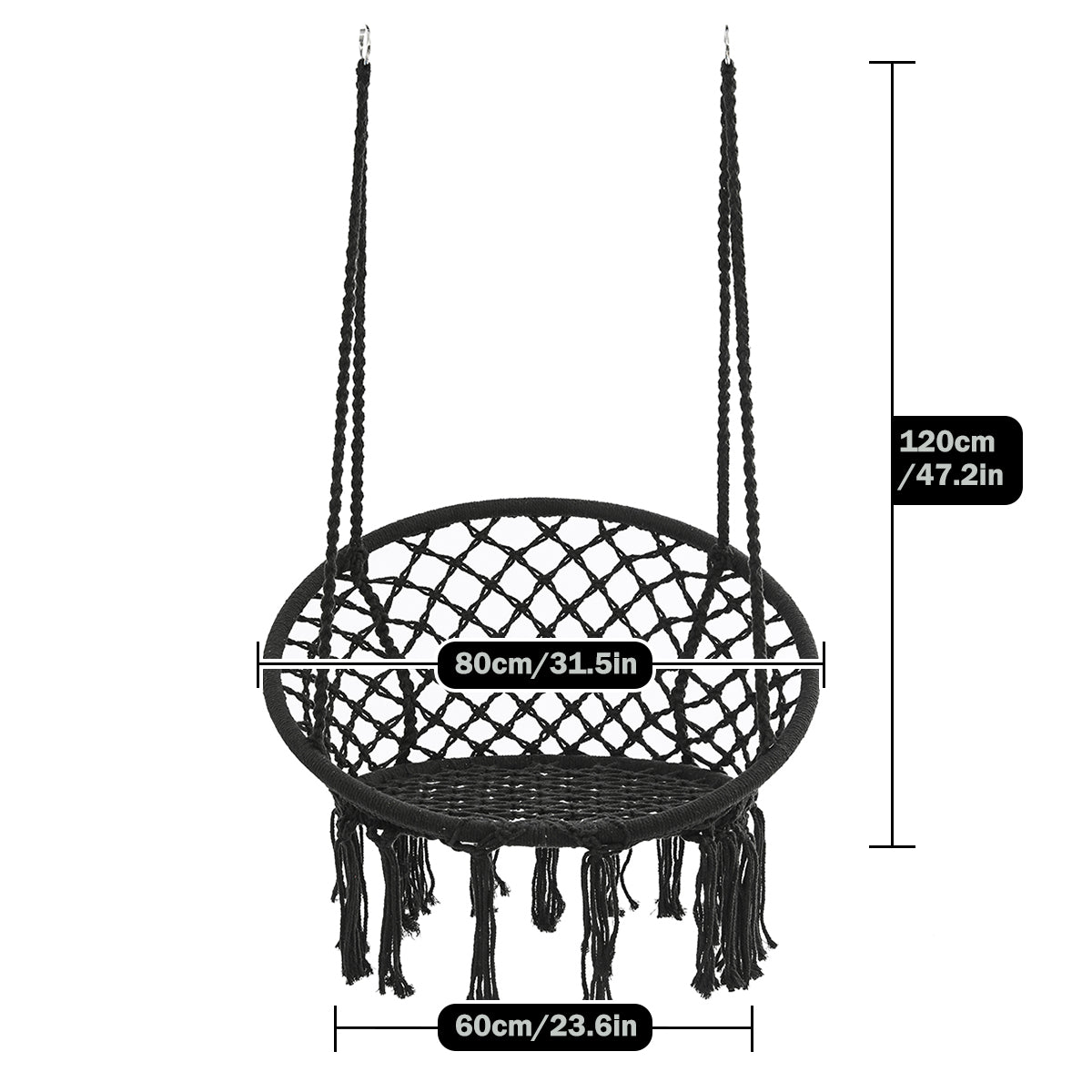 Hanging Hammock Chair Macrame Swing Seat Mesh