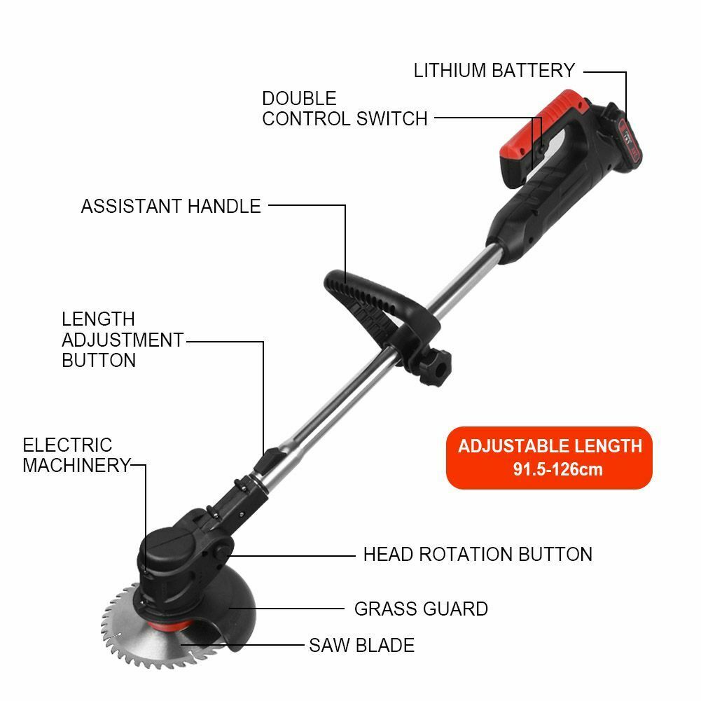 Cordless Strimmer Electric Grass Trimmer