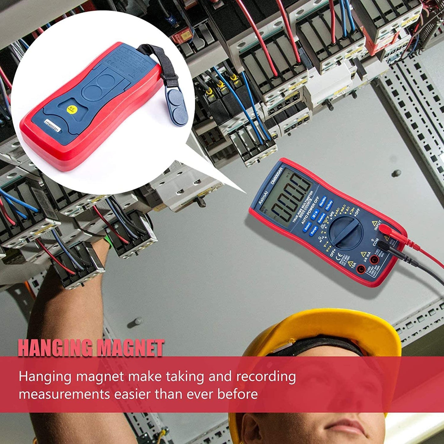 Digital Multimeter TRMS 6000 Counts Volt Meter Ohmmeter Auto-Ranging Tester