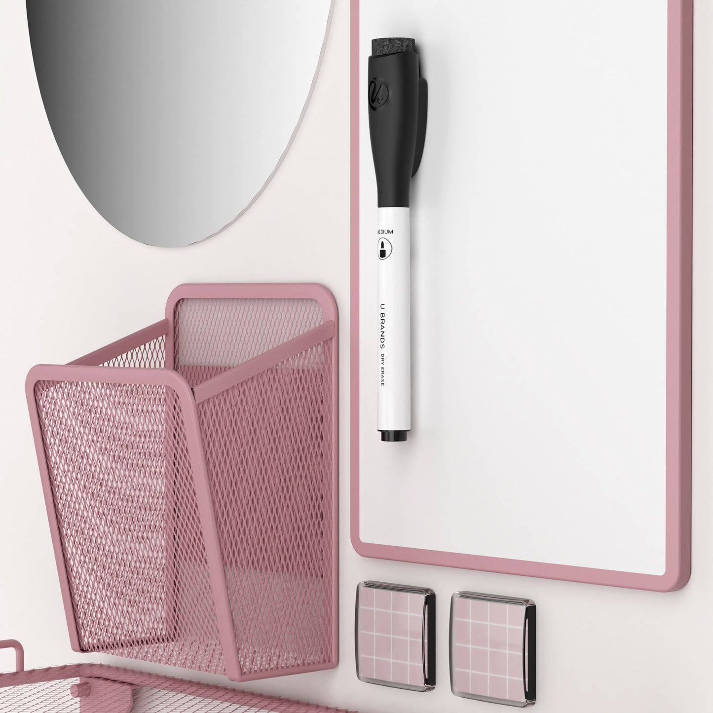 Locker Kit w/ Shelf and Accessories, Blush