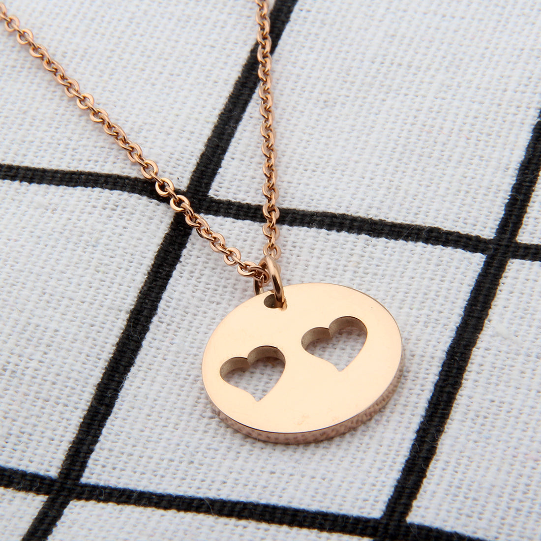 1 Mother & 2 Daughters Necklaces Set- Rose Gold