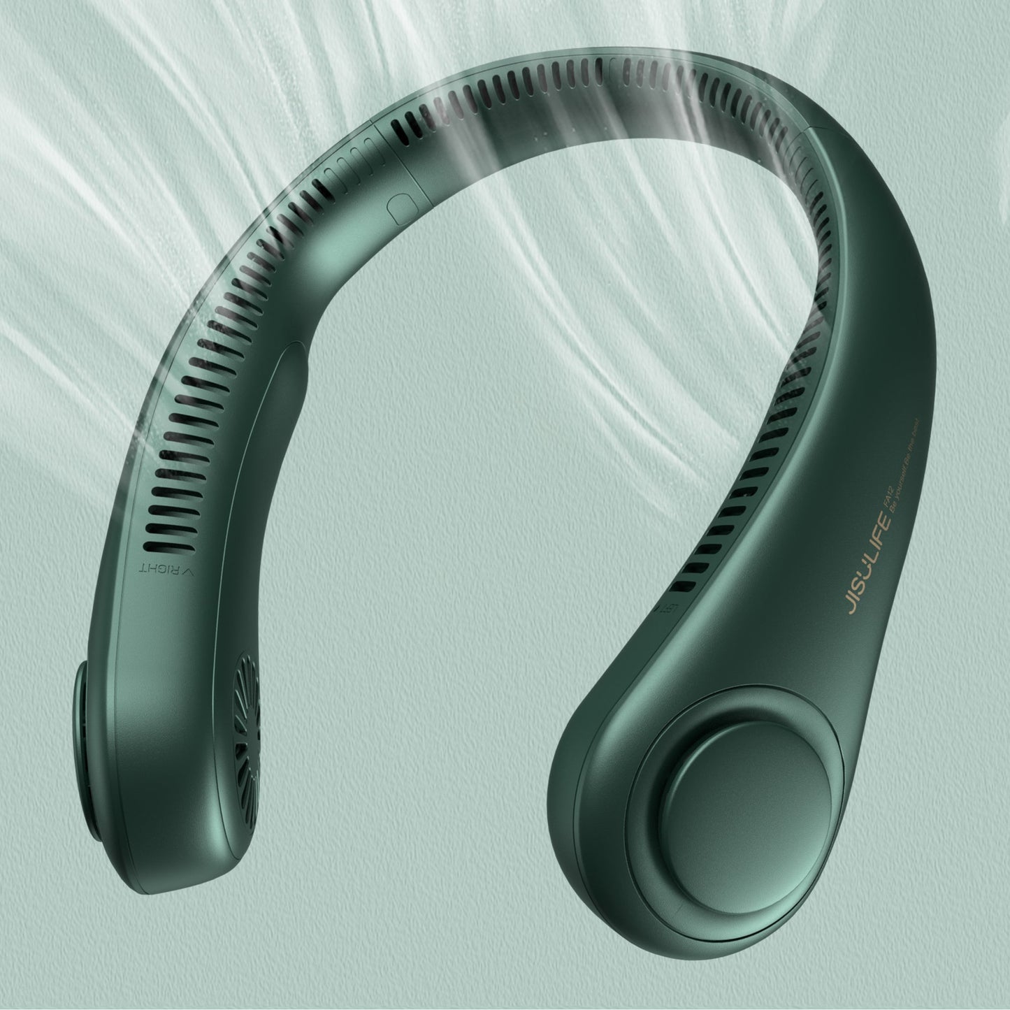 Portable Neck Fan, 4000 mAh Battery Powered Bladeless  w/ 3 Speeds