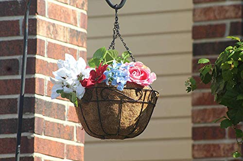 4 Metal Hanging Planter Basket w/ Coco Coir Liner