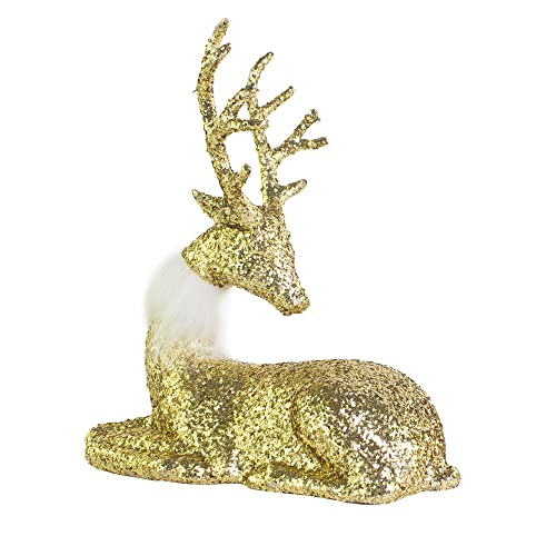 2 Pcs Glitter Reindeer Christmas Decoration