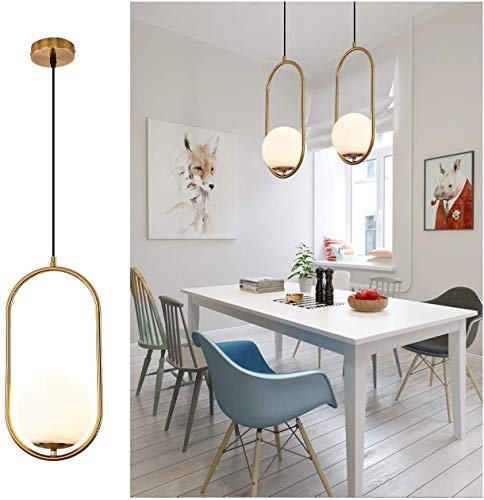 One Light Pendant Modern Style Chandelier ,Frosted Glass Globe