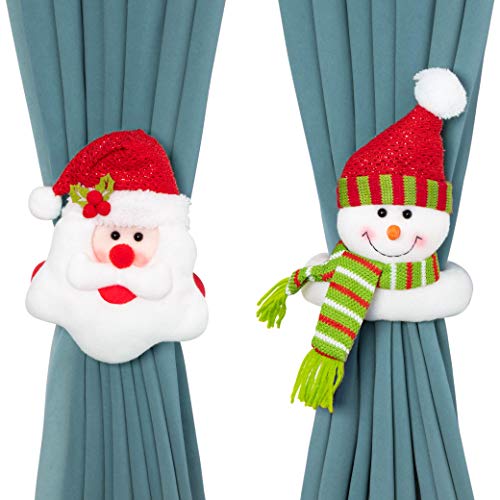 2PCS Christmas Curtain Buckles Tiebacks Decorations