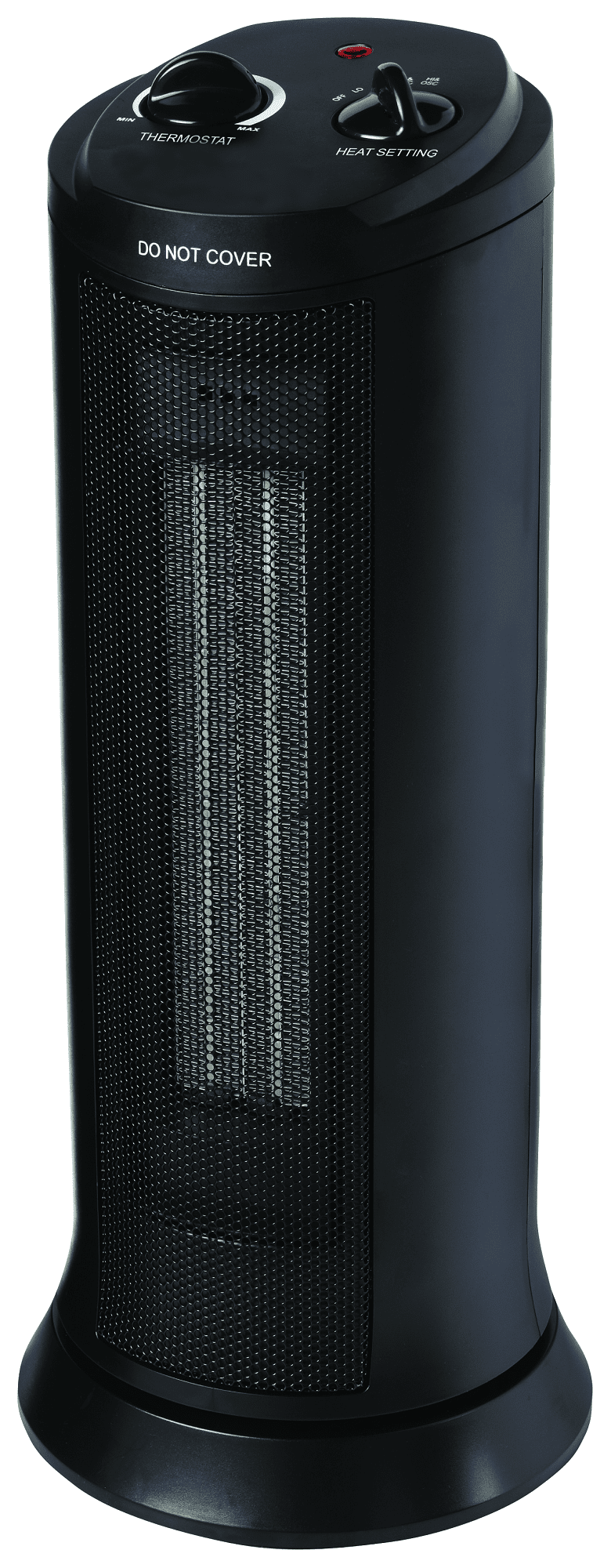 17" 1500W Ceramic Tower Space Heater, Black