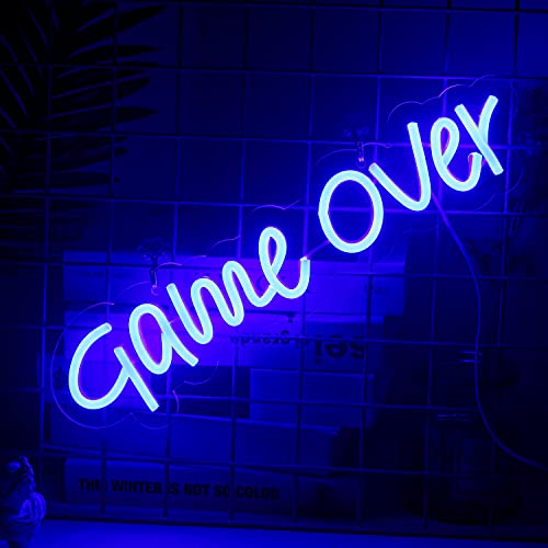 Game Over Neon Signs LED Gamer Wall Decoration w/ USB