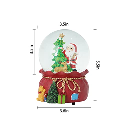 100mm Musical Snow Glitter Water Globe Christmas Decoration