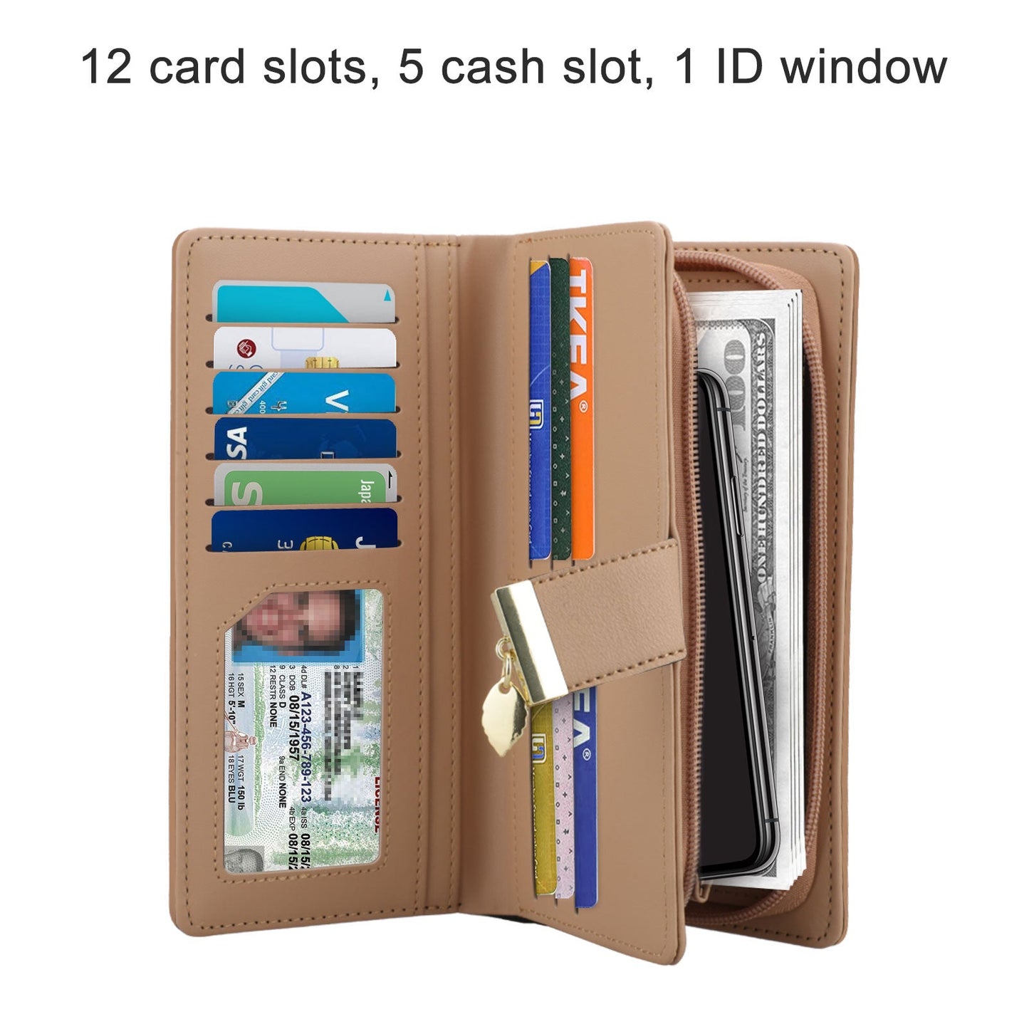 Women RFID Wallet Clutch Organizer