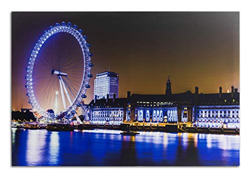 Langford & Sons City Ferris Wheel LED Canvas Wall Art for Home Decoration 16x24"