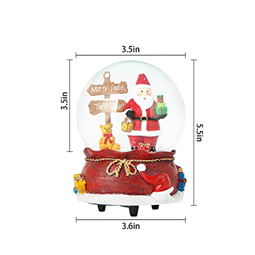 100mm Musical Snow Glitter Water Globe Christmas Decoration