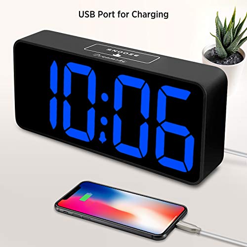 Large Digital Alarm Clock for Visually Impaired - 8.9 Inches Adjustable Alarm Volume