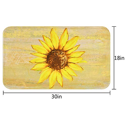 Sunflower Area Rug Door Mat 18 x 30 Inches