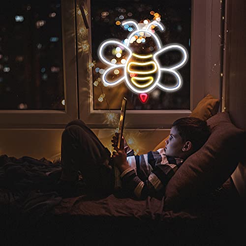 Neon Signs Bee Shaped LED Neon Lights for Wall Decoration