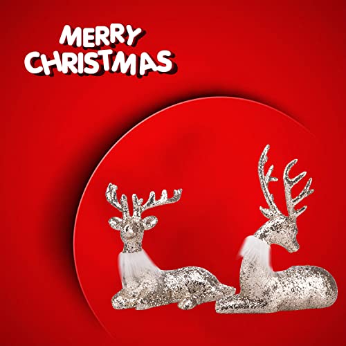 Lying Reindeer Figurines for Christmas Decoration