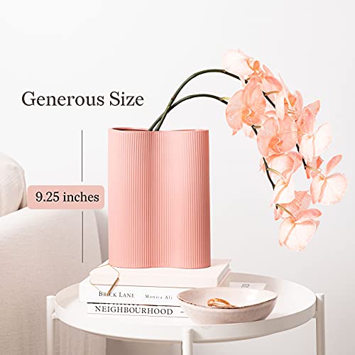 9” Tall Ceramic Flower Vases