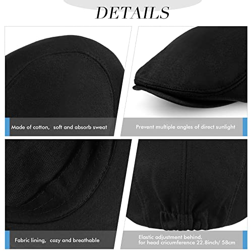 4 Pieces Men's Flat Cap Ivy Newsboy Hat