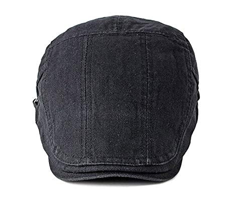 2 Pack Men's Cotton Flat Cap Ivy Gatsby Newsboy Hat (M)