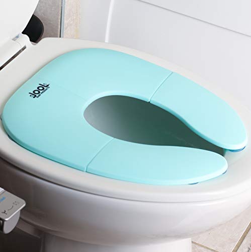 Folding Travel Potty Seat for Boys & Girls, Fits Round & Oval Toilets, Non-Slip Suction Cups, w/ Travel Bag