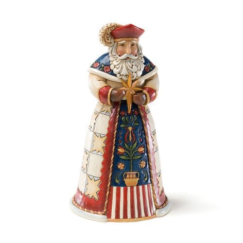 Heartwood Creek Santa's Around The World Austrian Stone Resin, 7" Figurine