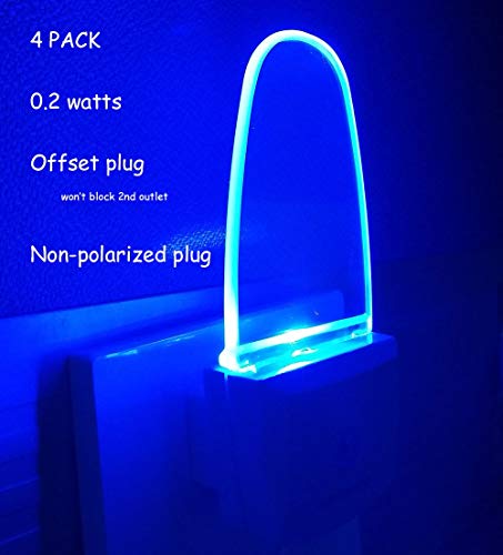 4 Pack Plug in LED Night Light with Dusk to Dawn Sensor