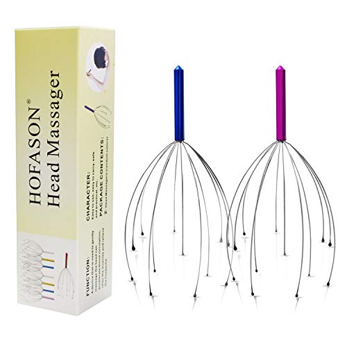 2 Pack Handheld Scalp Head Massager, Scratcher for Deep Relaxation, Hair Stimulation & Stress Relief