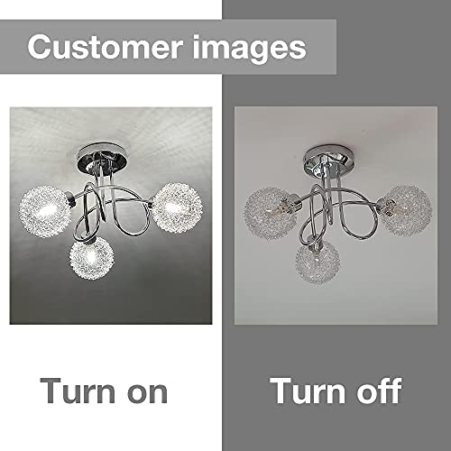 Modern 3-Light Semi Flush Mount Ceiling Light Fixture