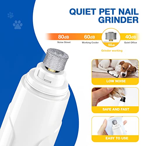 Upgraded Cat Dog Nail Trimmers Super Quiet w/  Grinding Wheels, USB Rechargeable