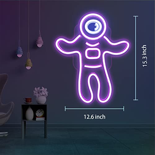 Astronaut Neon Light USB Powered w/ ON/Off Switch - Pink