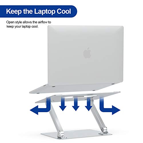 Ergonomic Aluminum Laptop Stand Compatible w/ 10-15.6" Laptops