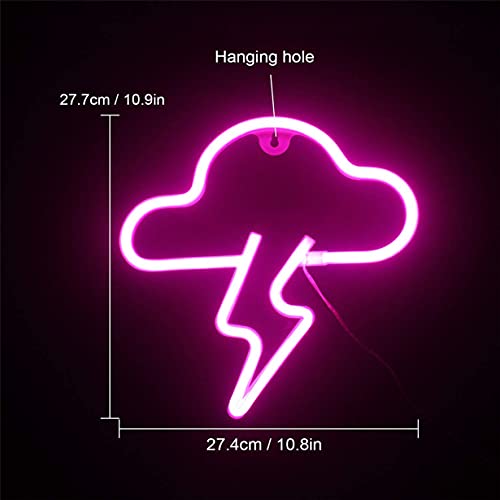 Cloud-Lightning Neon Sign Lights w/ USB or Battery Operated