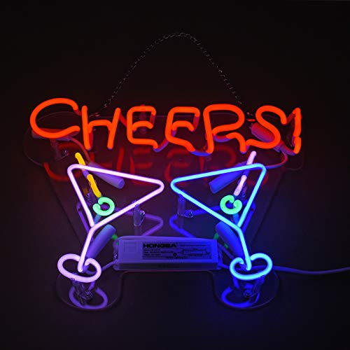 Neon Signs Cigars - Cheers Neon Light  Art for Home Decoration