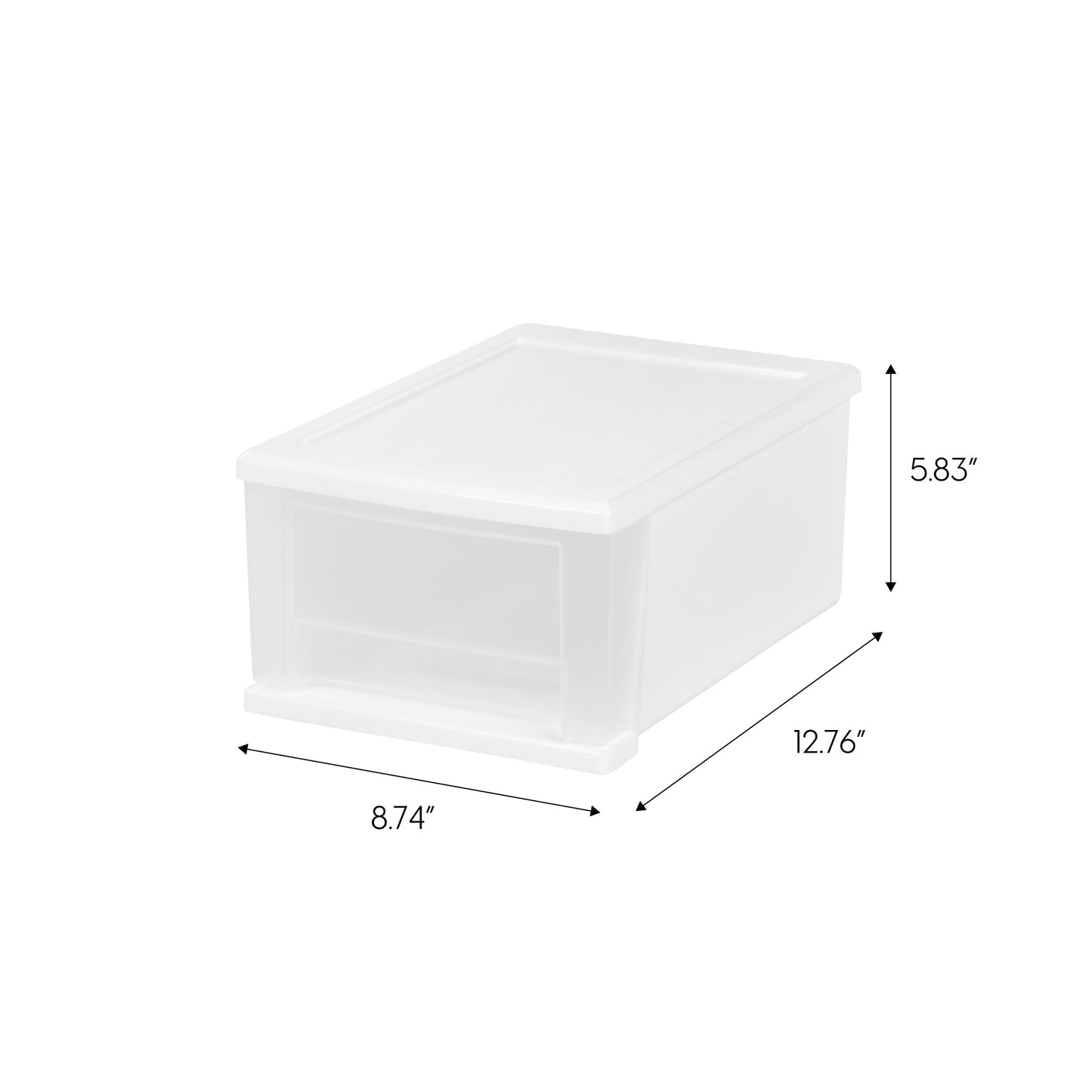 8.75" Wide Plastic Stacking Storage Box w/ Drawer, 4 pack