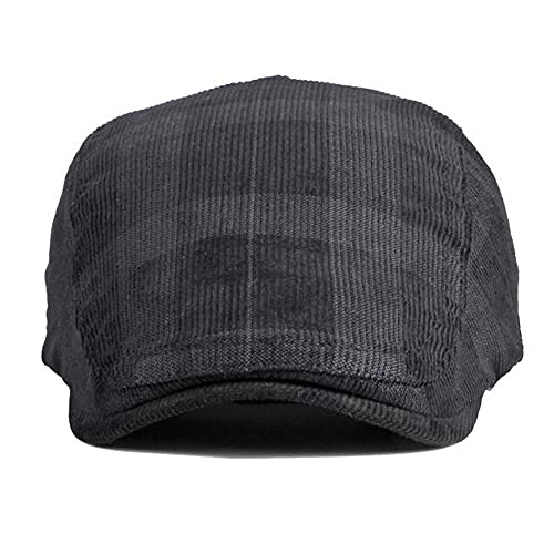 2 Pack Men's Cotton Flat Cap Ivy Gatsby Newsboy Hat (M)