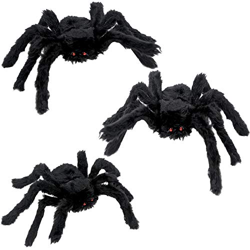 6 Halloween Realistic Hairy Spiders