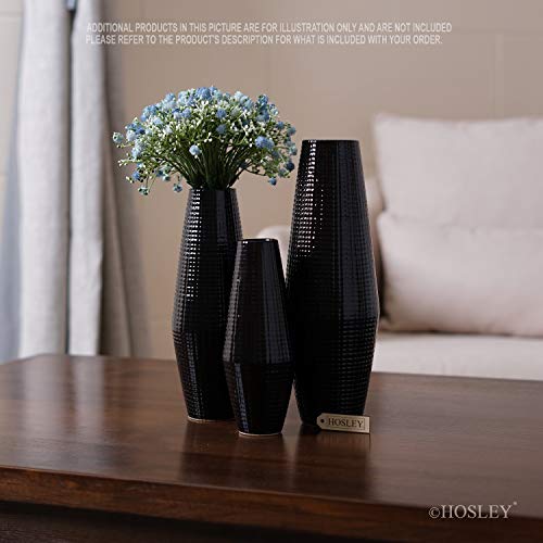 Set of 3 Ceramic Vase -Tall 12 Inch Medium 10 Inch Short 8 Inch High