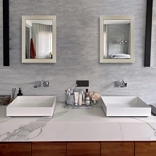 2PCS Farmhouse Frame Accent Wall Mirror (11"X15")
