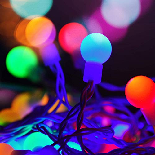 33 Feet 100 Led Mini Globe String Lights, Plug in, 8 Modes w/ Remote