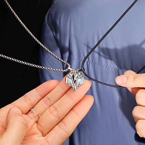 4Pcs Couples Bracelets & Necklace Set for Women/Men