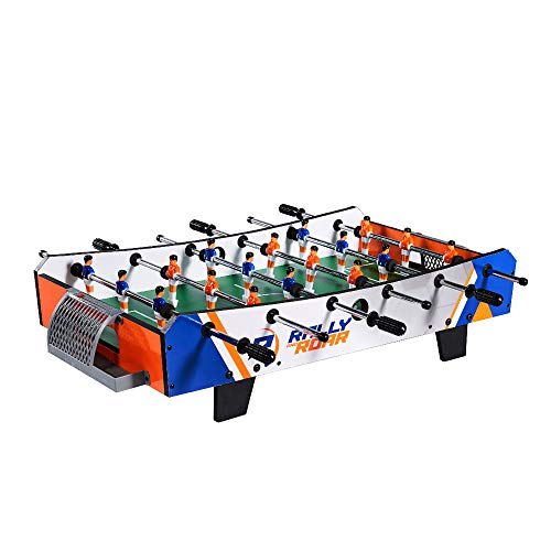 Tabletop Foosball Mini Soccer Game, 2 Balls, 6 Player Rows, Built In Scoreboard