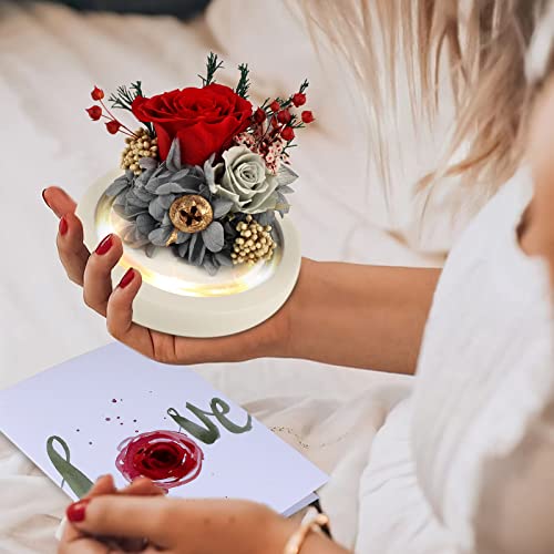 Light Up Fresh Preserved Flower Rose Gift
