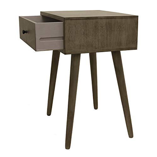 Century One Drawer Side Table Wood